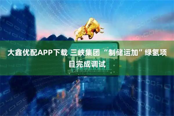 大鑫优配APP下载 三峡集团 “制储运加”绿氢项目完成调试